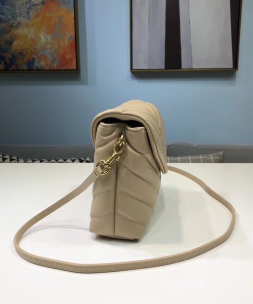 [REP 1:1] Saint Laurent Loulou Mini Shoulder Bag Beige For Women 7in/18cm YSL