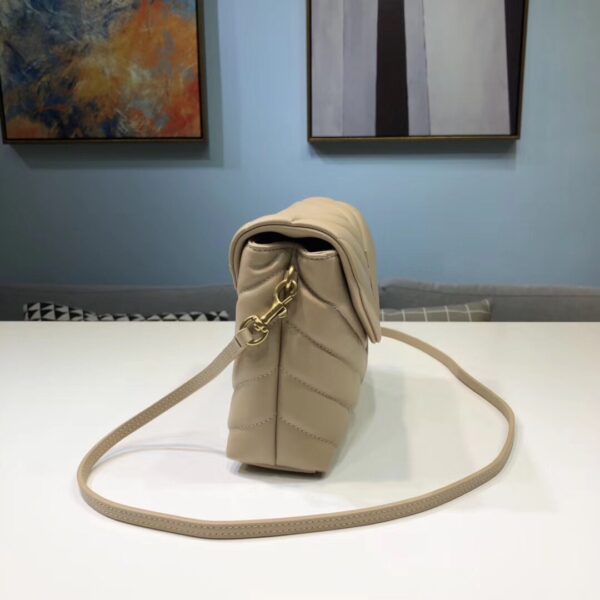 [REP 1:1] Saint Laurent Loulou Mini Shoulder Bag Beige For Women 7in/18cm YSL