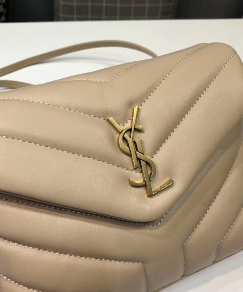 [REP 1:1] Saint Laurent Loulou Mini Shoulder Bag Beige For Women 7in/18cm YSL