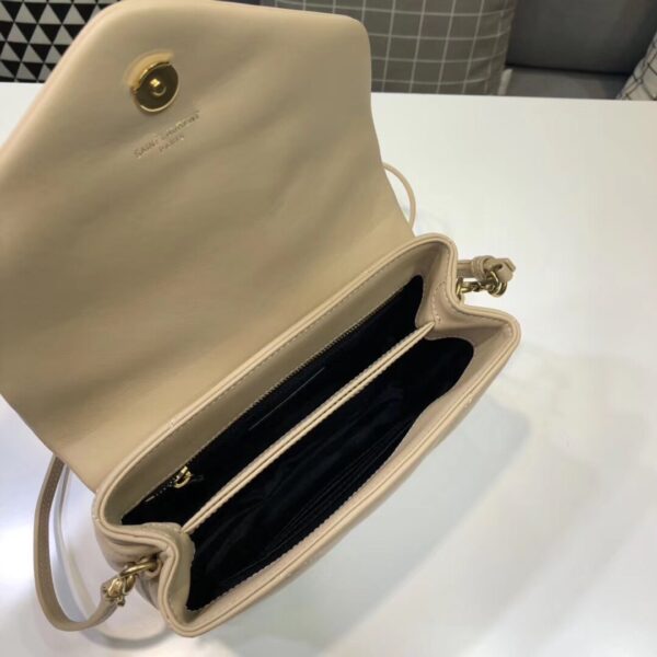 [REP 1:1] Saint Laurent Loulou Mini Shoulder Bag Beige For Women 7in/18cm YSL
