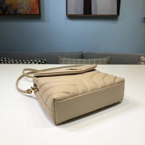 [REP 1:1] Saint Laurent Loulou Mini Shoulder Bag Beige For Women 7in/18cm YSL