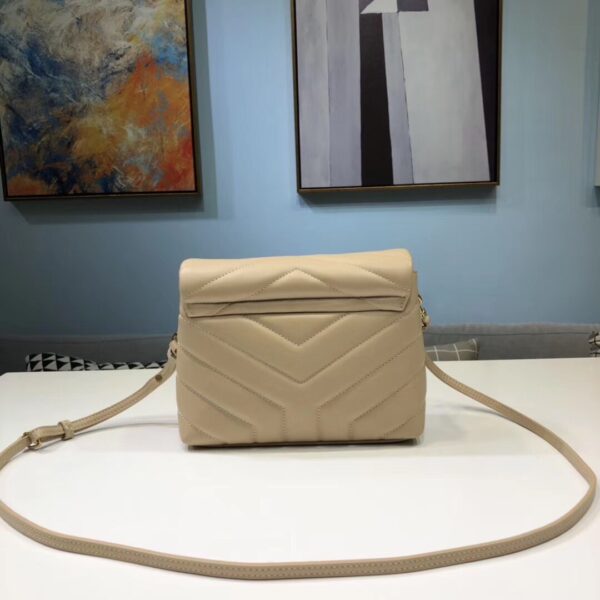 [REP 1:1] Saint Laurent Loulou Mini Shoulder Bag Beige For Women 7in/18cm YSL