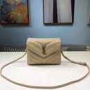 [REP 1:1] Saint Laurent Loulou Mini Shoulder Bag Beige For Women 7in/18cm YSL