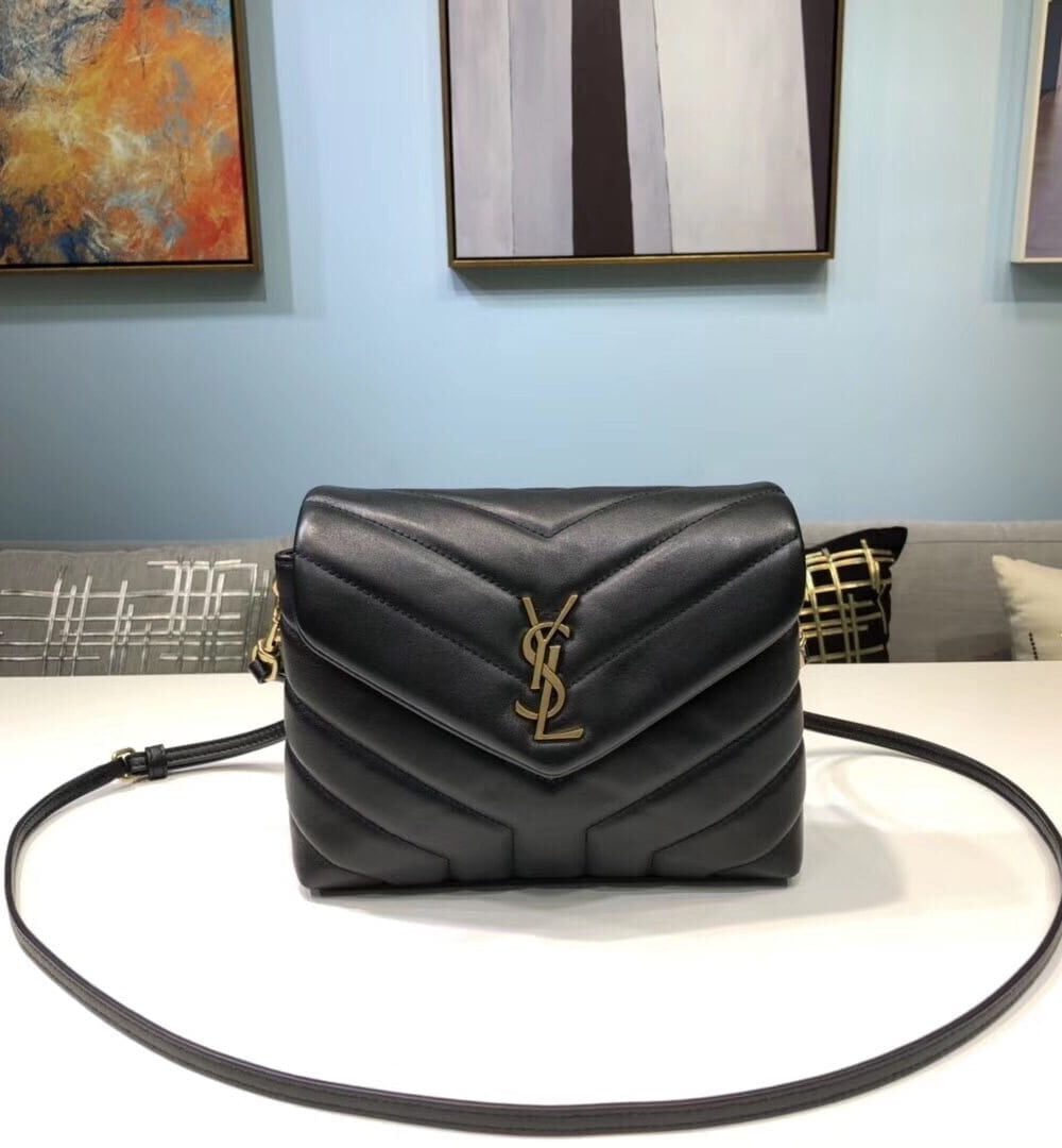 [REP 1:1] Saint Laurent Loulou Mini Shoulder Bag Black For Women 7in/18cm YSL