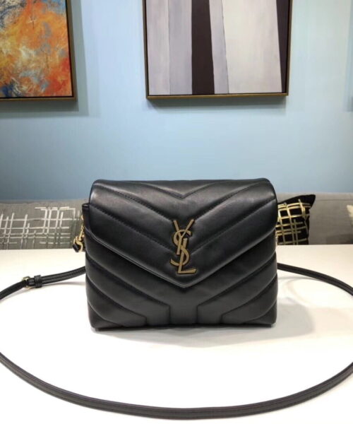 [REP 1:1] Saint Laurent Loulou Mini Shoulder Bag Black For Women 7in/18cm YSL