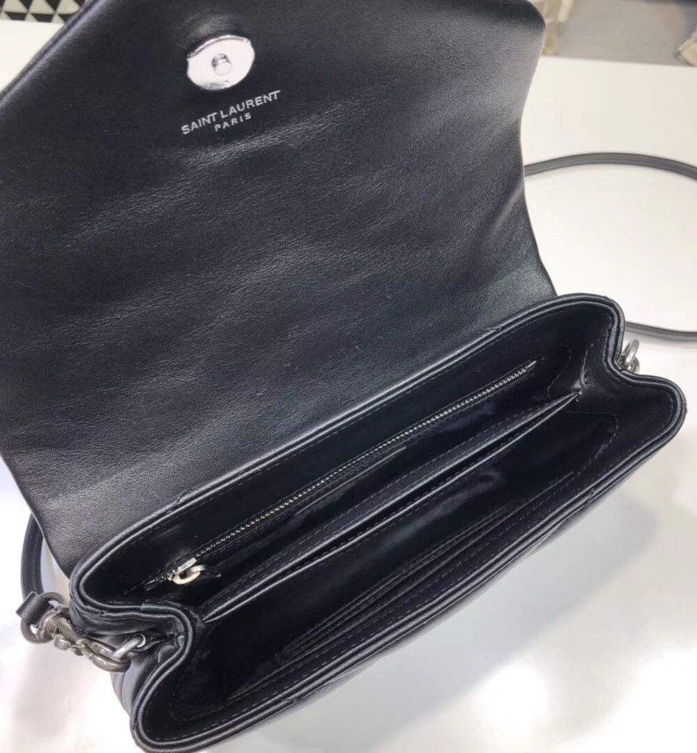 [REP 1:1] Saint Laurent Loulou Mini Shoulder Bag Black For Women 7in/18cm YSL