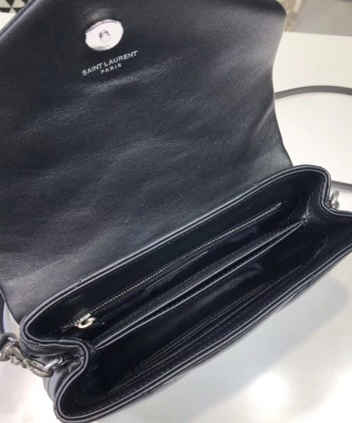 [REP 1:1] Saint Laurent Loulou Mini Shoulder Bag Black For Women 7in/18cm YSL