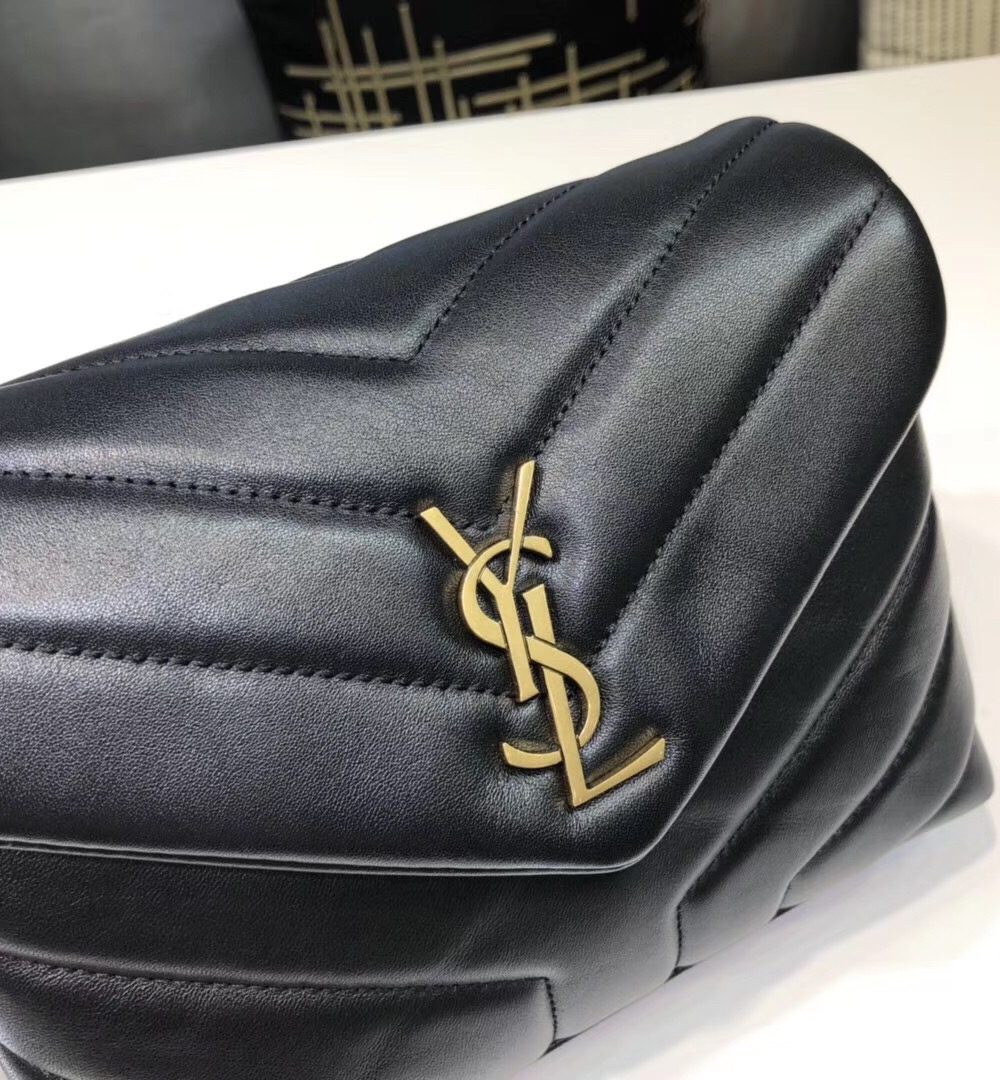 [REP 1:1] Saint Laurent Loulou Mini Shoulder Bag Black For Women 7in/18cm YSL