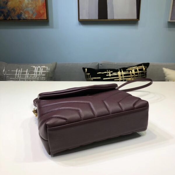 [REP 1:1] Saint Laurent Loulou Mini Shoulder Bag Burgundy For Women 7in/18cm YSL