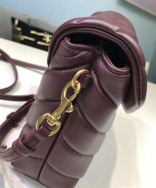 [REP 1:1] Saint Laurent Loulou Mini Shoulder Bag Burgundy For Women 7in/18cm YSL