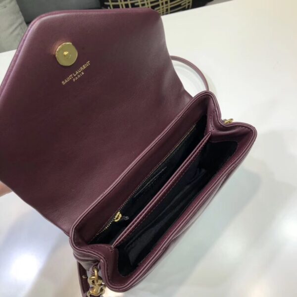 [REP 1:1] Saint Laurent Loulou Mini Shoulder Bag Burgundy For Women 7in/18cm YSL