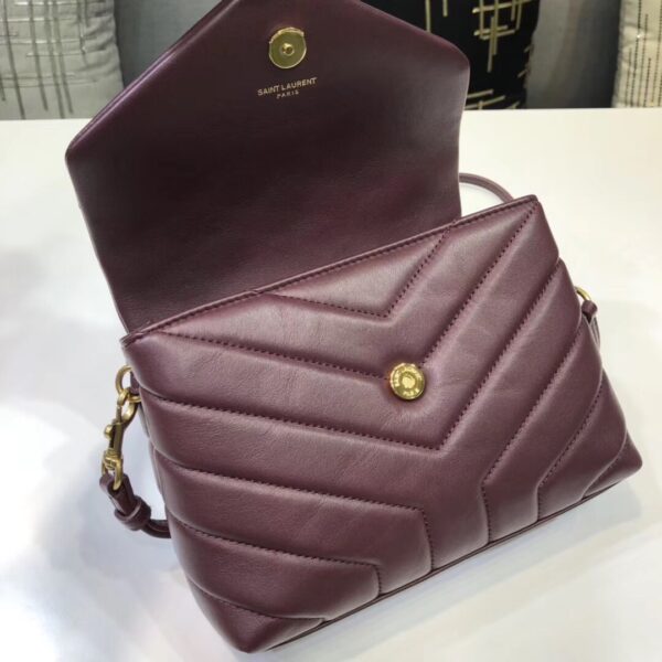 [REP 1:1] Saint Laurent Loulou Mini Shoulder Bag Burgundy For Women 7in/18cm YSL