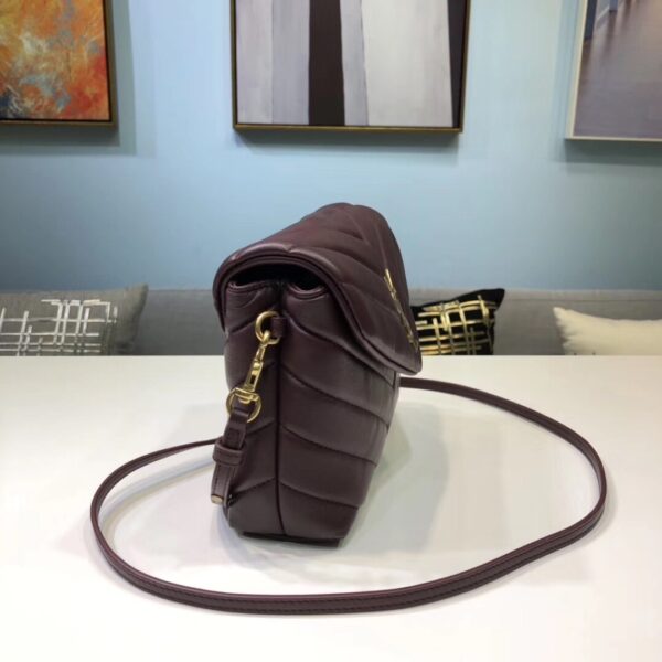 [REP 1:1] Saint Laurent Loulou Mini Shoulder Bag Burgundy For Women 7in/18cm YSL
