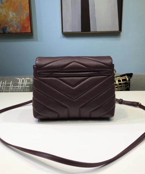 [REP 1:1] Saint Laurent Loulou Mini Shoulder Bag Burgundy For Women 7in/18cm YSL
