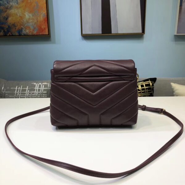 [REP 1:1] Saint Laurent Loulou Mini Shoulder Bag Burgundy For Women 7in/18cm YSL