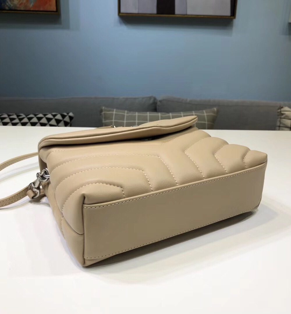 [REP 1:1] Saint Laurent Loulou Mini Shoulder Bag White For Women 7in/18cm YSL