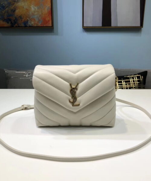 [REP 1:1] Saint Laurent Loulou Mini Shoulder Bag White For Women 7in/18cm YSL