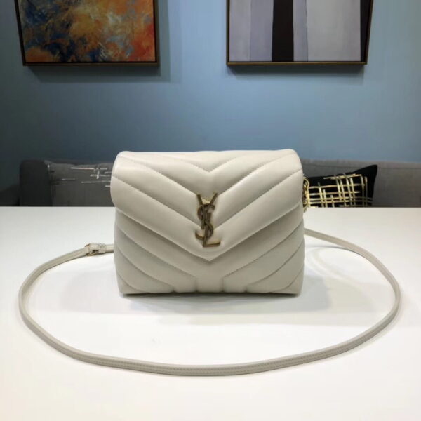 [REP 1:1] Saint Laurent Loulou Mini Shoulder Bag White For Women 7in/18cm YSL