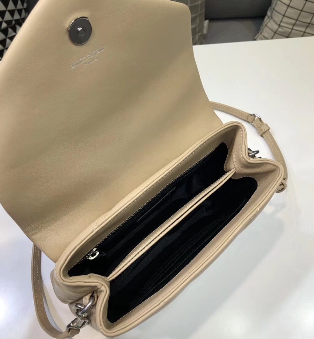 [REP 1:1] Saint Laurent Loulou Mini Shoulder Bag White For Women 7in/18cm YSL