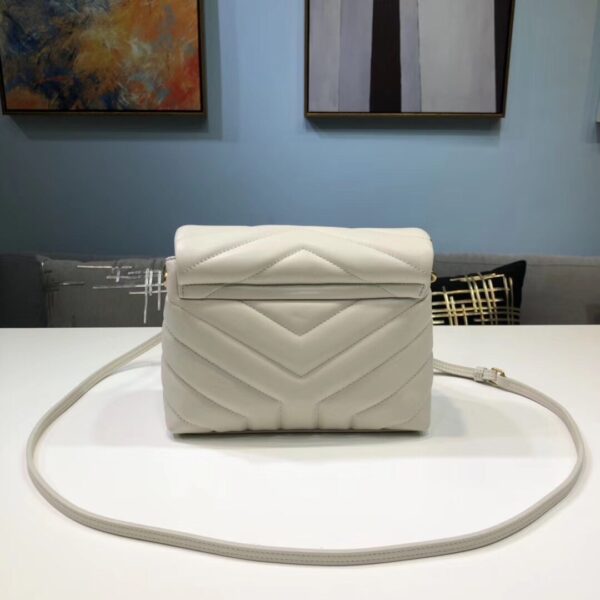 [REP 1:1] Saint Laurent Loulou Mini Shoulder Bag White For Women 7in/18cm YSL