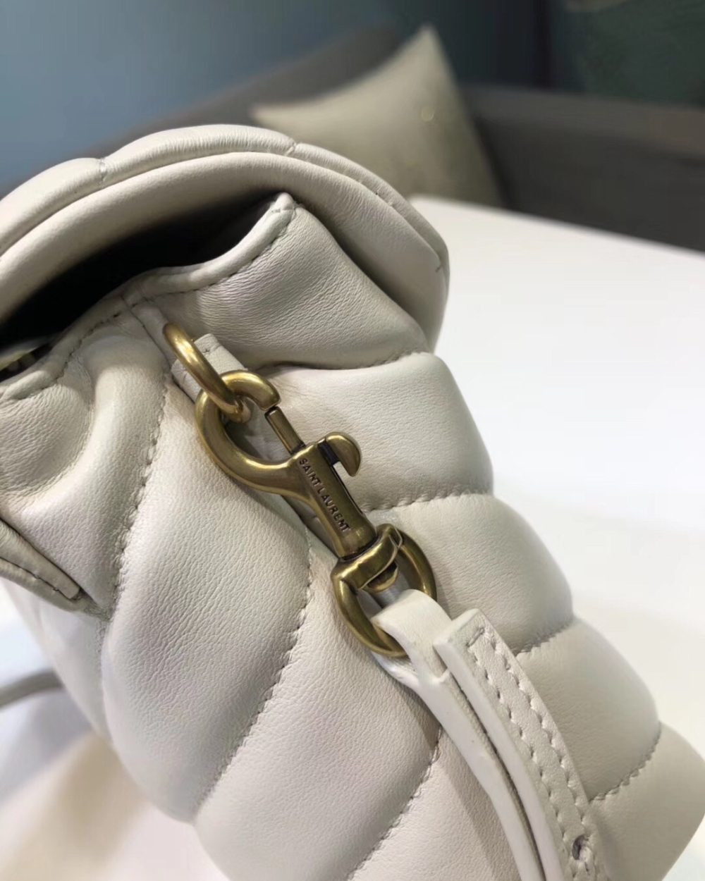 [REP 1:1] Saint Laurent Loulou Mini Shoulder Bag White For Women 7in/18cm YSL