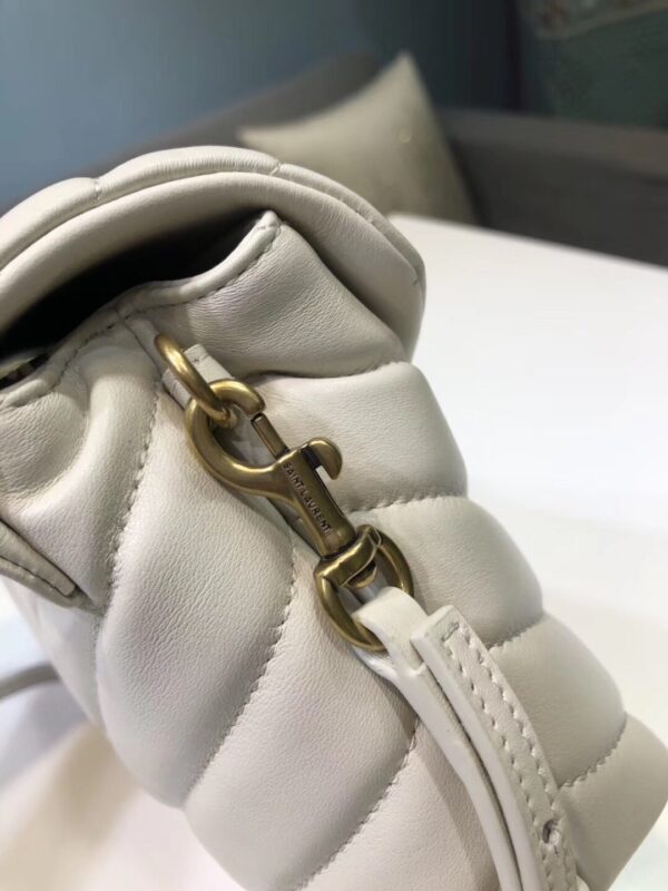 [REP 1:1] Saint Laurent Loulou Mini Shoulder Bag White For Women 7in/18cm YSL