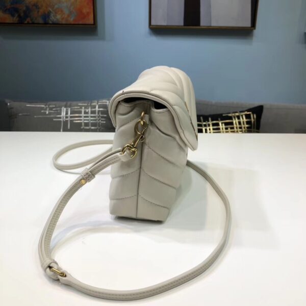 [REP 1:1] Saint Laurent Loulou Mini Shoulder Bag White For Women 7in/18cm YSL