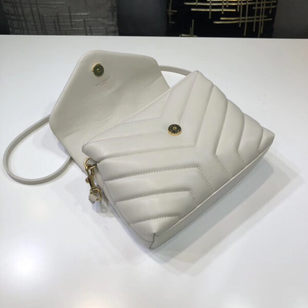 [REP 1:1] Saint Laurent Loulou Mini Shoulder Bag White For Women 7in/18cm YSL