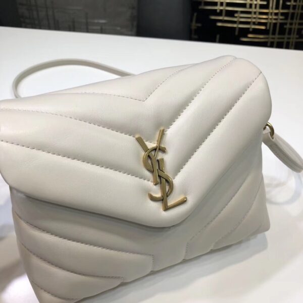 [REP 1:1] Saint Laurent Loulou Mini Shoulder Bag White For Women 7in/18cm YSL