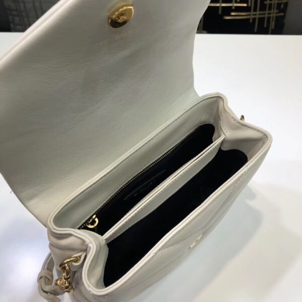 [REP 1:1] Saint Laurent Loulou Mini Shoulder Bag White For Women 7in/18cm YSL