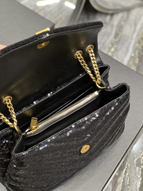 [REP 1:1] Saint Laurent Loulou Small Chain Bag Black For Women, Women's Bags 9in/23cm YSL 494699FAAER1000