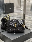 [REP 1:1] Saint Laurent Loulou Small Chain Bag Black For Women, Women's Bags 9in/23cm YSL 494699FAAER1000