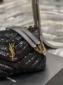 [REP 1:1] Saint Laurent Loulou Small Chain Bag Black For Women, Women's Bags 9in/23cm YSL 494699FAAER1000