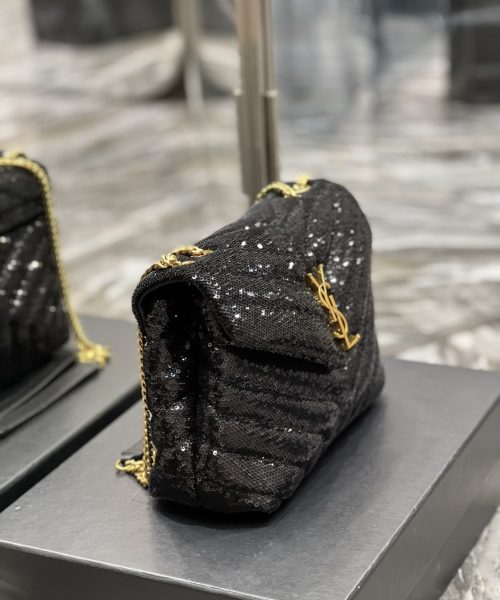 [REP 1:1] Saint Laurent Loulou Small Chain Bag Black For Women, Women's Bags 9in/23cm YSL 494699FAAER1000