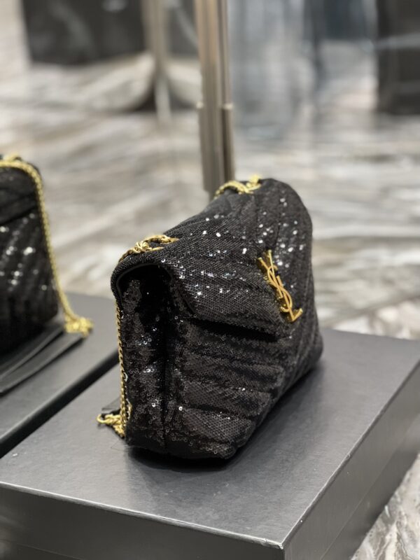 [REP 1:1] Saint Laurent Loulou Small Chain Bag Black For Women, Women's Bags 9in/23cm YSL 494699FAAER1000
