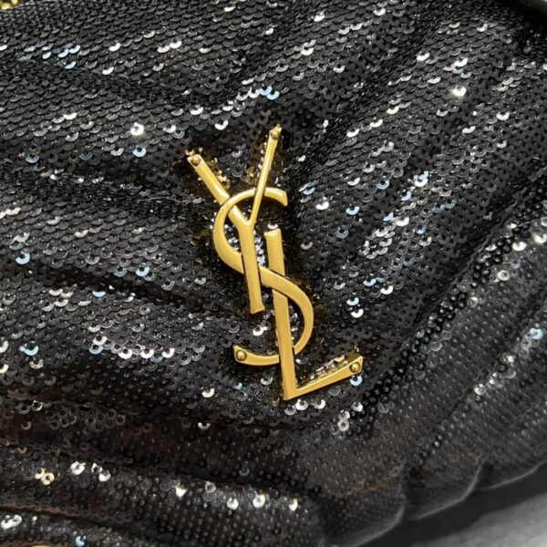 [REP 1:1] Saint Laurent Loulou Small Chain Bag Black For Women, Women's Bags 9in/23cm YSL 494699FAAER1000