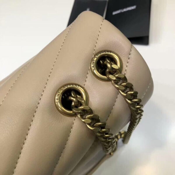 [REP 1:1] Saint Laurent Loulou Small Chain Bag In Matelassé "Y" Beige For Women 9.8in/23cm YSL 494699DV7272721