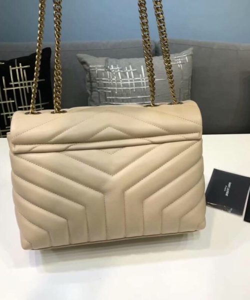 [REP 1:1] Saint Laurent Loulou Small Chain Bag In Matelassé "Y" Beige For Women 9.8in/23cm YSL 494699DV7272721