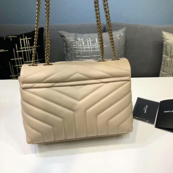[REP 1:1] Saint Laurent Loulou Small Chain Bag In Matelassé "Y" Beige For Women 9.8in/23cm YSL 494699DV7272721