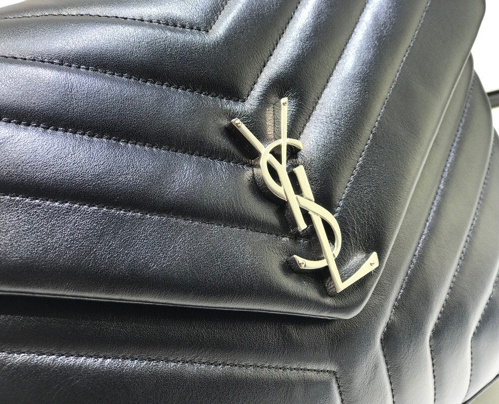 [REP 1:1] Saint Laurent Loulou Small Chain Bag In Matelassé "Y" Black For Women 9.8in/23cm YSL  494699DV7261000