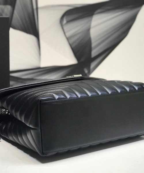 [REP 1:1] Saint Laurent Loulou Small Chain Bag In Matelassé "Y" Black For Women 9.8in/23cm YSL  494699DV7261000