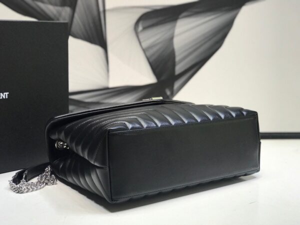 [REP 1:1] Saint Laurent Loulou Small Chain Bag In Matelassé "Y" Black For Women 9.8in/23cm YSL  494699DV7261000