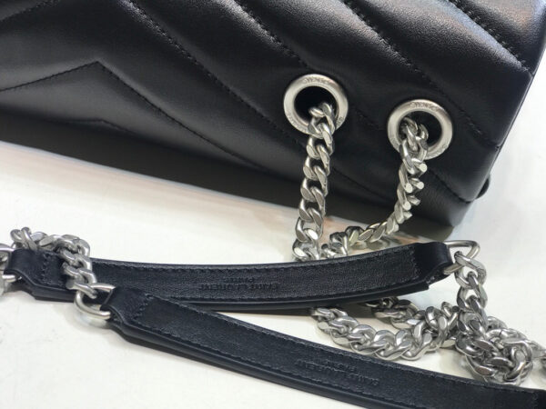 [REP 1:1] Saint Laurent Loulou Small Chain Bag In Matelassé "Y" Black For Women 9.8in/23cm YSL  494699DV7261000