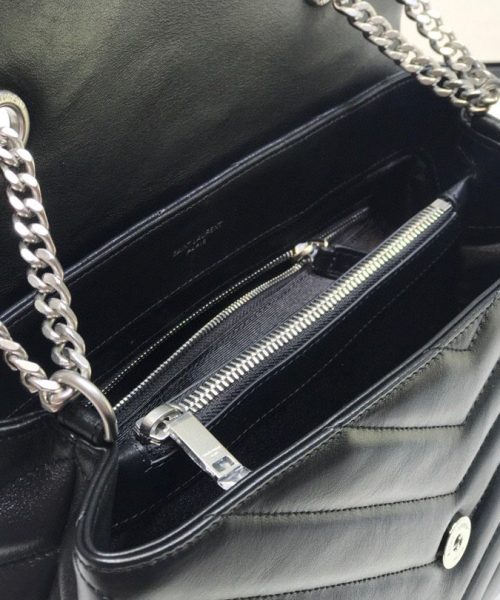 [REP 1:1] Saint Laurent Loulou Small Chain Bag In Matelassé "Y" Black For Women 9.8in/23cm YSL  494699DV7261000