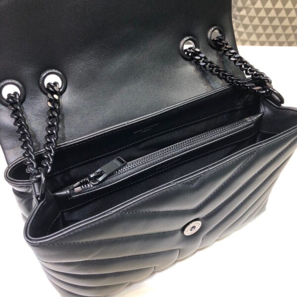 [REP 1:1] Saint Laurent Loulou Small Chain Bag In Matelassé "Y" Black For Women 9.8in/23cm YSL 494699DV7281000