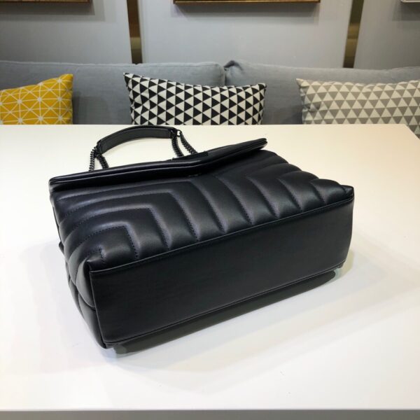 [REP 1:1] Saint Laurent Loulou Small Chain Bag In Matelassé "Y" Black For Women 9.8in/23cm YSL 494699DV7281000