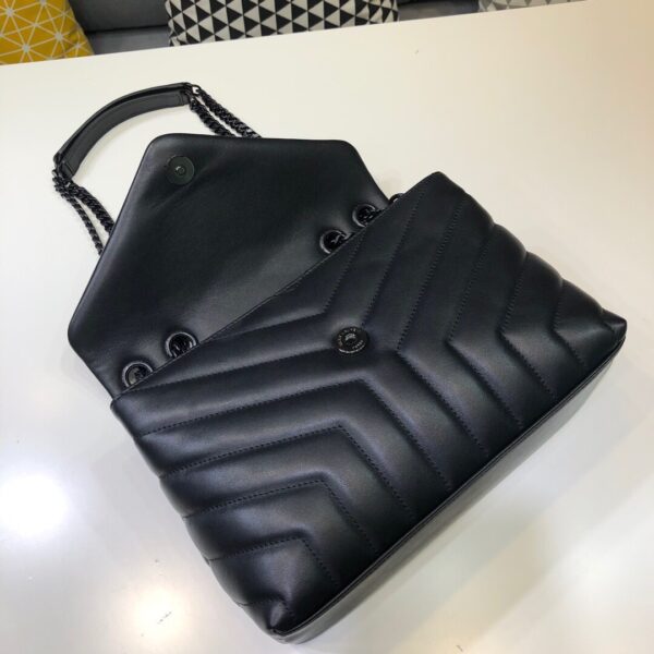 [REP 1:1] Saint Laurent Loulou Small Chain Bag In Matelassé "Y" Black For Women 9.8in/23cm YSL 494699DV7281000