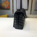 [REP 1:1] Saint Laurent Loulou Small Chain Bag In Matelassé "Y" Black For Women 9.8in/23cm YSL 494699DV7281000