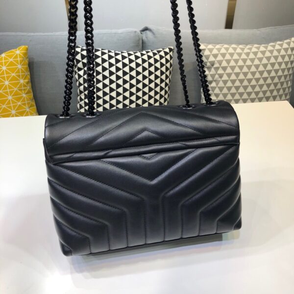 [REP 1:1] Saint Laurent Loulou Small Chain Bag In Matelassé "Y" Black For Women 9.8in/23cm YSL 494699DV7281000