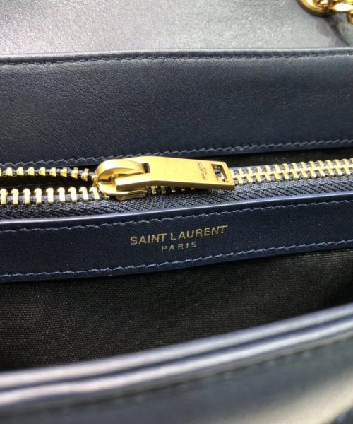[REP 1:1] Saint Laurent Loulou Small Chain Bag In Matelassé "Y" Blue For Women 9.8in/23cm YSL 494699DV7274147